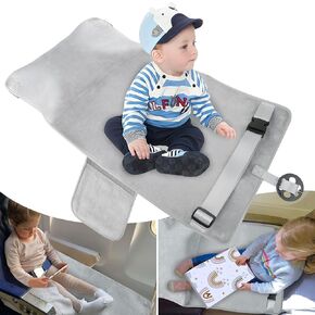 Toddler Airplane Bed Seat Extender, Kids Airplane Bed, Portable Baby Airplane Seat Extender Travel Bed, Kids Airplane Travel Essentials, Suitable for Airplane, Train, Bus