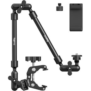 SMALLRIG 22" Magic Arm w Clamp, Overhead Phone Mount, Flexible Desk Camera Mount & Clamp, Articulating Friction Boom Arm w Thread Adapter, for Light, Webcam, Mic, Action Camera 4766
