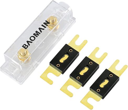 Baomain ANL-250A الحماية الكهربائية ANL فيوز 250 أمبير مع حامل فيوز 1 حزمة in Kuwait