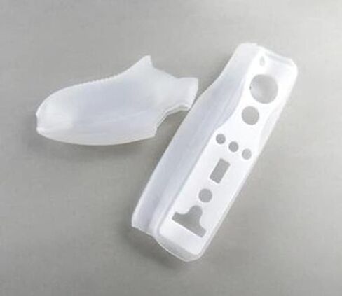 حافظة مطاطية من السيليكون وغطاء جل ناعم واقٍ لجهاز التحكم عن بعد لجهاز Wii Nunchuk Joystick من السيليكون (وردي) in Saudi Arabia
