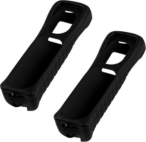 2 Packs Silicone Skin Case Cover with Wrist Strap for Nintendo Wii Remote Controller (Red+Blue) in Saudi Arabia