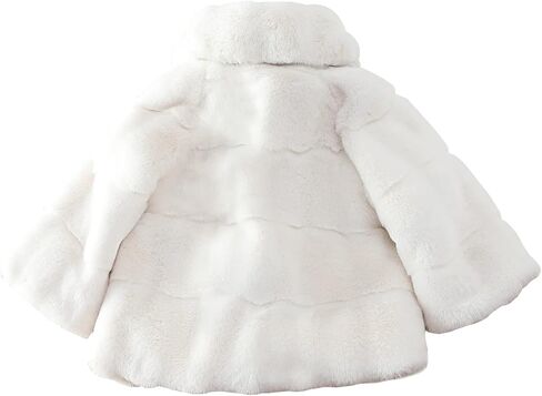 Happy Cherry Toddler Baby Girls Fuzzy Cape Coat Winter Faux Fur Coat in Saudi Arabia