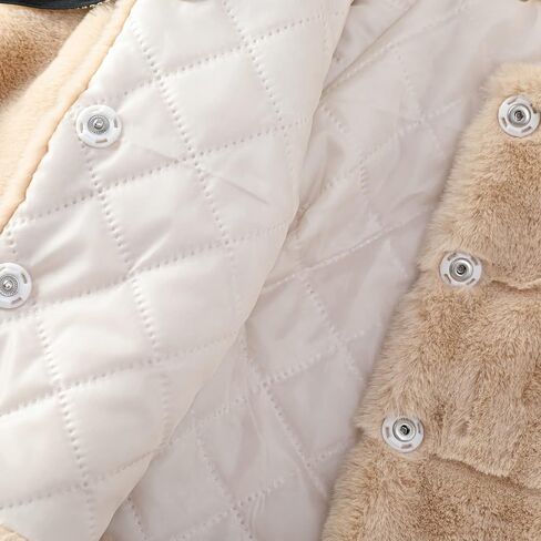 Happy Cherry Toddler Baby Girls Fuzzy Cape Coat Winter Faux Fur Coat in Saudi Arabia