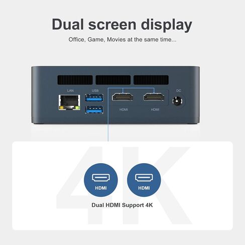 Beelink EQ13 Mini PC,13th Gen Intel Alder Lake-N200 up to 3.7GHz(4C/4T),16G DDR4 RAM/500GB PCIe 3.0 SSD,Supports 4K Dual Display/WiFi6/BT5.2/USB 3.2/Dual LAN/Home/Office in Saudi Arabia