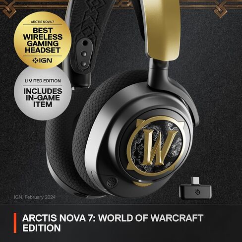 SteelSeries Arctis Nova 7 Wireless Multi-Platform Gaming Headset — World of Warcraft Edition — Free in-Game Items — 2.4GHz + Mixable Bluetooth — 38H USB-C Battery — PlayStation, PC, Switch in Saudi Arabia