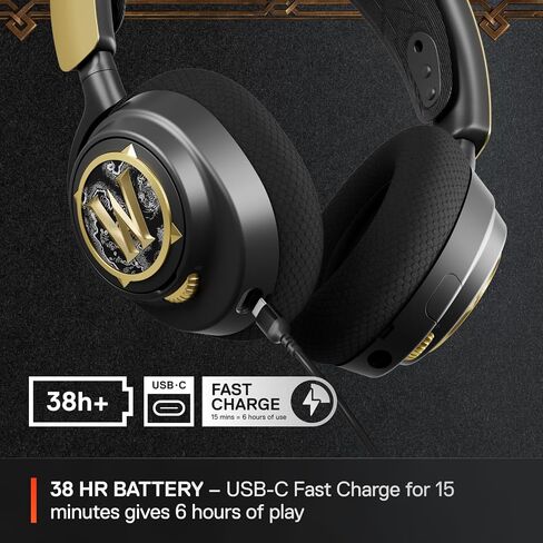 SteelSeries Arctis Nova 7 Wireless Multi-Platform Gaming Headset — World of Warcraft Edition — Free in-Game Items — 2.4GHz + Mixable Bluetooth — 38H USB-C Battery — PlayStation, PC, Switch in Saudi Arabia