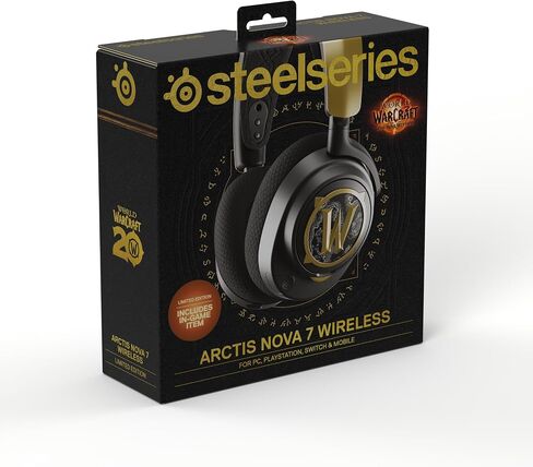 SteelSeries Arctis Nova 7 Wireless Multi-Platform Gaming Headset — World of Warcraft Edition — Free in-Game Items — 2.4GHz + Mixable Bluetooth — 38H USB-C Battery — PlayStation, PC, Switch in Saudi Arabia
