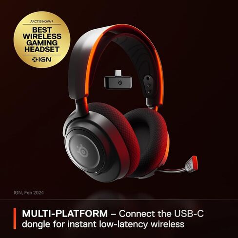 سماعة الألعاب اللاسلكية متعددة المنصات SteelSeries Arctis Nova 7 - إصدار World of Warcraft - عناصر مجانية داخل اللعبة - 2.4 جيجا هرتز + بلوتوث قابل للمزج - بطارية USB-C 38 ساعة - PlayStation، الكمبيوتر الشخصي، Switch in Kuwait