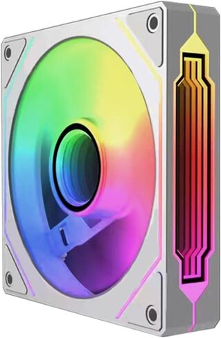 Prism 6PRO ARGB Reverse White Computer Case Fan,Infinite Mirror Light Effect Design Cooling Fan, 120mm CPU Fan PWM 1600RPM 61.5CFM 2MMH20 HDB Bearing for PC Chassis&CPU Cooler&Desktop Case in Saudi Arabia