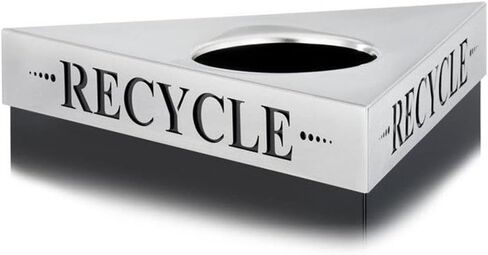 Safco Products 9552Bl Trifecta Waste Receptacle 34" High Base with Plastic Trifecta Lid, 19-Gallon, Black in Saudi Arabia