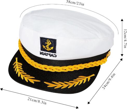 Yacht Captain Hat Sailor Hat and Scarf Set Sailor Hat Boat Cap Navvy Rock Costume for Women Men Captains Dressing up Party in Saudi Arabia