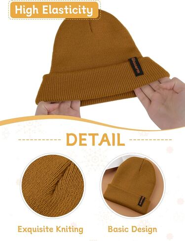 Glooarm Baby Beanie, Toddler Beanie Baby Boys Girls Beanies Kids Knit Winter Hats Newborn Infant Cuffed Caps, 0-6 Years in Saudi Arabia