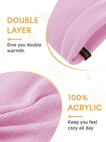 Glooarm Baby Beanie, Toddler Beanie Baby Boys Girls Beanies Kids Knit Winter Hats Newborn Infant Cuffed Caps, 0-6 Years in Saudi Arabia