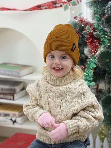 Glooarm Baby Beanie, Toddler Beanie Baby Boys Girls Beanies Kids Knit Winter Hats Newborn Infant Cuffed Caps, 0-6 Years in Saudi Arabia