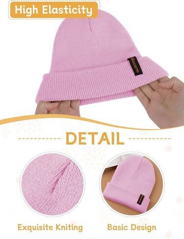 Glooarm Baby Beanie, Toddler Beanie Baby Boys Girls Beanies Kids Knit Winter Hats Newborn Infant Cuffed Caps, 0-6 Years in Saudi Arabia