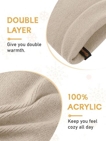 Glooarm Baby Beanie, Toddler Beanie Baby Boys Girls Beanies Kids Knit Winter Hats Newborn Infant Cuffed Caps, 0-6 Years in Saudi Arabia