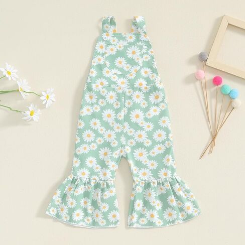 ملابس الخريف للفتيات الصغيرات من ZAXARRA، بذلة سفلية على شكل جرس للفتيات الصغيرات، بذلة ذات ساق واسعة، ملابس خريفية للأطفال البنات in Kuwait