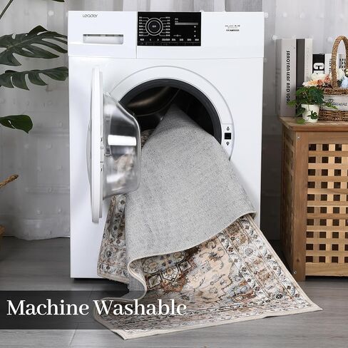 CAROMIO 9x12 سجادة منطقة غرفة المعيشة قابلة للغسل سجادة تقليدية داخلية غير قابلة للانزلاق سجادة كبيرة عتيقة غطاء أرضية رمي مقاوم للبقع سجادة بوهو لهجة لغرفة النوم ديكور المنزل، برتقالي in Kuwait