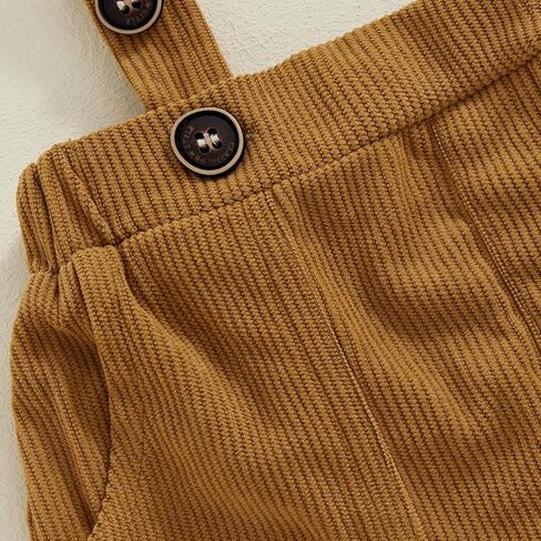BemeyourBBs Toddler Boy Girl Overall Shorts Baby Suspender Shorts Bottoms Pocket Corduroy Shortall Unisex Baby Clothes in Saudi Arabia