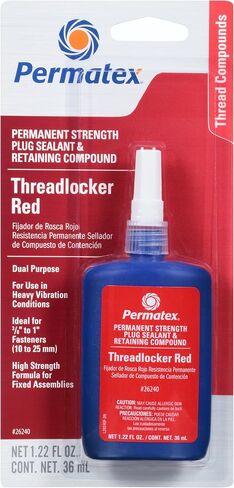 Permatex 27100-12PK High Strength Threadlocker Red, 6 ml (Pack of 12) in Saudi Arabia