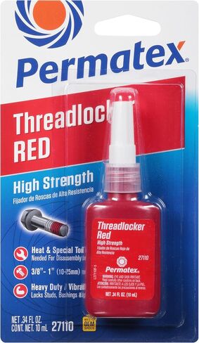 Permatex 27100-12PK High Strength Threadlocker Red, 6 ml (Pack of 12) in Saudi Arabia