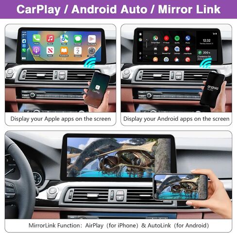 NINETOM 10.25 inch Touchscreen Wireless Apple CarPlay Android Auto Multimedia Car Radio Receiver for BMW 5 Series with CIC System, F10/F11(2010-2012) in Saudi Arabia