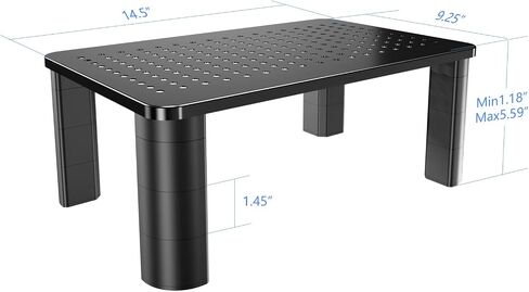 Pholiten Dual Monitor Stand Riser for 2 Monitors，Desktop Monitor Stand with Adjustable Length and Swivel Angles, Extra Long Multifunctional Stand up to 48.2" fit Computer Laptop Printer Max 44 lbs in Kuwait