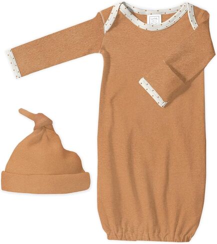 SwaddleDesigns Softest Cotton Baby Pajama Gown with Foldover Mitten Cuffs for Infant Boy and Girl, Newborn, 0-3 Months in Saudi Arabia