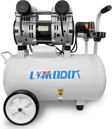 Air Compressor, Ultra Quiet Air Compressor, Only 68dB, 6 Gallon Durable Steel Air Tank, 4.2CFM @ 90PSI, Oil-Free, Ideal For Shop, Garage, Car, Pneumatic Tool, 1.7 HP in Kuwait