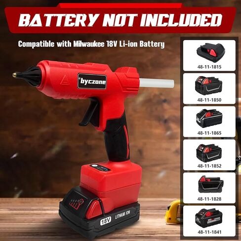Cordless 100W Hot Glue Gun for Dewalt 20V Battery, Handheld Wireless Power Heavy Duty Hot Glue Gun Full Size Kit with 20pcs Hot Glue Sticks for Home Repair, Arts & Crafts(Battery NOT Include) in Saudi Arabia