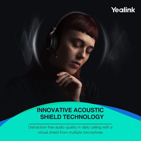 Yealink BH70 Dual UC Wireless Headset with Mic for Work, Bluetooth Headphone Teams&UC Compatible, up to 35h Talk Time, 147g All-day Wearing Comfort, Perfect for Open Office Home Hybrid Work, USB-C in Saudi Arabia