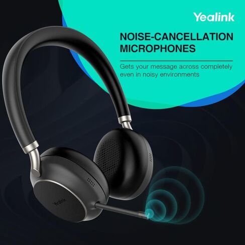 Yealink BH70 Dual UC Wireless Headset with Mic for Work, Bluetooth Headphone Teams&UC Compatible, up to 35h Talk Time, 147g All-day Wearing Comfort, Perfect for Open Office Home Hybrid Work, USB-C in Saudi Arabia