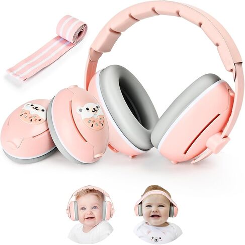 Baby Ear Defenders, 2-in-1 Baby Earmuffs for Hearing Protection, Noise Cancelling Headphones for Babies Ages 0-48 Months in Saudi Arabia