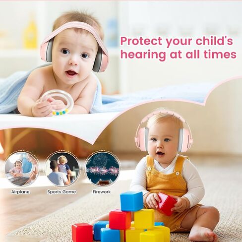 Baby Ear Defenders, 2-in-1 Baby Earmuffs for Hearing Protection, Noise Cancelling Headphones for Babies Ages 0-48 Months in Saudi Arabia