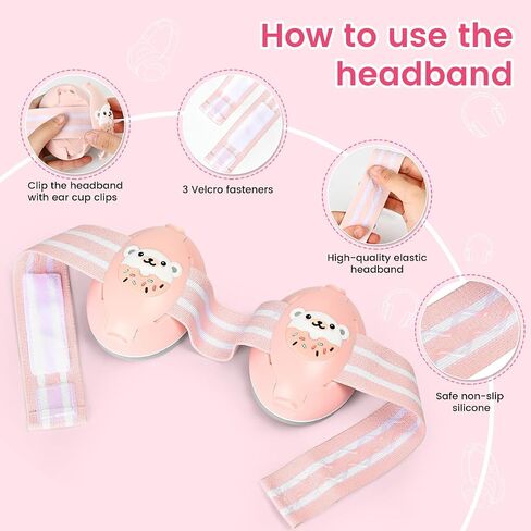 Baby Ear Defenders, 2-in-1 Baby Earmuffs for Hearing Protection, Noise Cancelling Headphones for Babies Ages 0-48 Months in Saudi Arabia