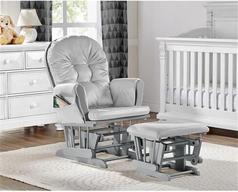 Suite Bebe Mason Glider Rocker with Ottoman, Beige and Espresso in Kuwait
