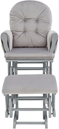 Suite Bebe Mason Glider Rocker with Ottoman, Beige and Espresso in Kuwait
