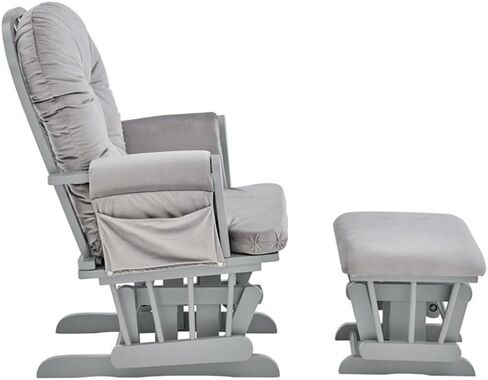 Suite Bebe Mason Glider Rocker with Ottoman, Beige and Espresso in Kuwait