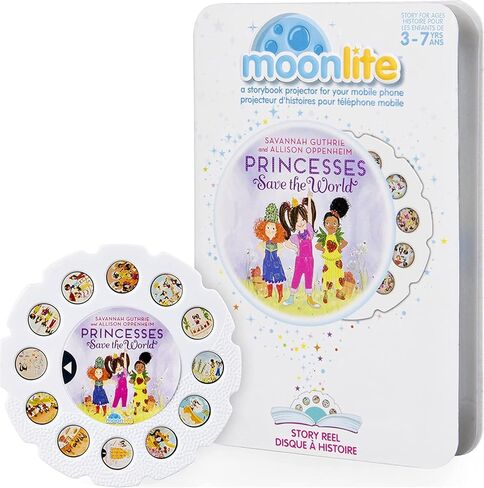 Moonlite Storytime The Ugly Duckling Storybook Reel، طريقة سحرية للقراءة معًا، قصة رقمية لجهاز العرض، تأثيرات صوتية ممتعة، هدايا ألعاب التعلم المبكر للأطفال الصغار من عمر 12 شهرًا فما فوق in Kuwait