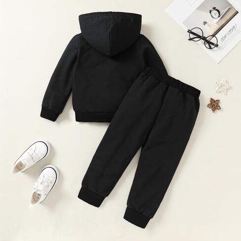 Happy Town Baby Fall Outfits for Girl Boy Long Sleeve Hoodie Top and Long Sweatpants Set Toddler Sweatsuit in Kuwait