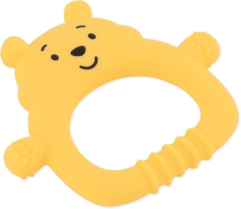 Bumkins Disney Baby Silicone Undroppable Teething Mitt, Freezer Toy Teether Keys, Soft Flexible Platinum Silicone Pacifier to Chew, Cool Teether Gum Relief, Essential Babies 3 Months, Winnie The Pooh in Saudi Arabia