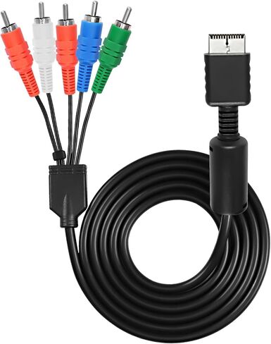 XMSJSIY Component AV Cable for PS2 PS3 AV HDTV Wire Multi Out Video Audio Cable YPbPr Component for Playstation2/3 HDTV EDTV Connector Cord - 1.8M in Saudi Arabia