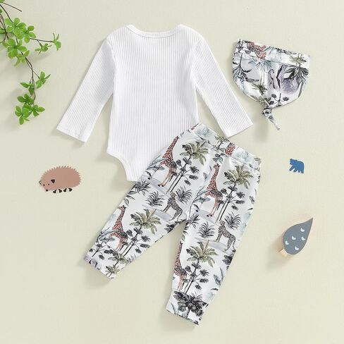 Newborn Infant Baby Boy Outfit Little Brother Romper Infant Letter Print Dinosaur Clothes Drawstring Pants Hat in Kuwait