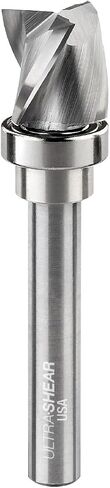 Inlay Clearing Router Bit, 8MM Shank, 16MM Cut Diameter, Removeable Pattern Bearing, Carbide Head, 3 FL, USA Made - US81616CPB in Saudi Arabia