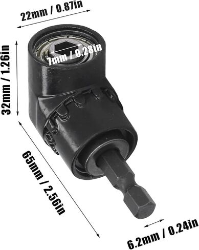 105 Degree Right Angle Drill Adaptor 1/4 Inch Short Drills Attachment Extension Driver (A3) in Saudi Arabia