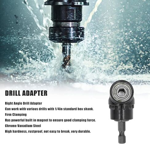 105 Degree Right Angle Drill Adaptor 1/4 Inch Short Drills Attachment Extension Driver (A3) in Saudi Arabia