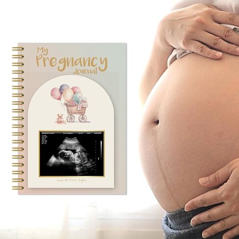 Pregnancy Journal Memory Book - 82 Pages Hardcover Pregnancy Book, Pregnancy Planner, Pregnancy Journals for First Time Moms, Baby Memory Book, Mom Book Diary, Ultrasound Baby Book Memory (Bear) in Saudi Arabia
