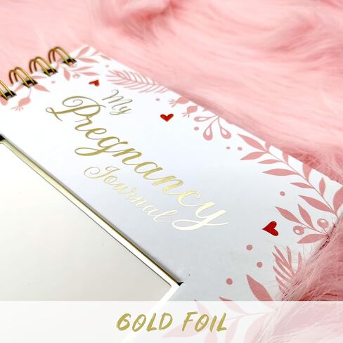 Pregnancy Journal Memory Book - 82 Pages Hardcover Pregnancy Book, Pregnancy Planner, Pregnancy Journals for First Time Moms, Baby Memory Book, Mom Book Diary, Ultrasound Baby Book Memory (Red leaves) in Saudi Arabia