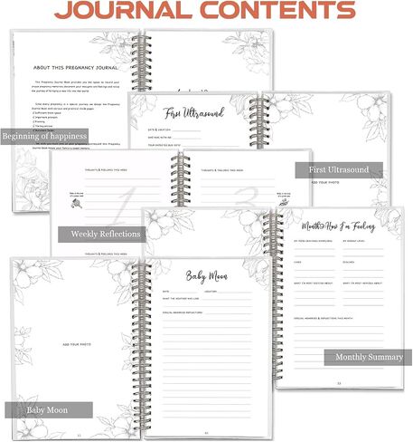 Pregnancy Journal Memory Book - 82 Pages Hardcover Pregnancy Book, Pregnancy Planner, Pregnancy Journals for First Time Moms, Baby Memory Book, Mom Book Diary, Ultrasound Baby Book Memory (Red leaves) in Saudi Arabia
