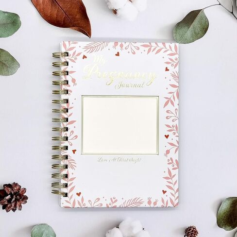 Pregnancy Journal Memory Book - 82 Pages Hardcover Pregnancy Book, Pregnancy Planner, Pregnancy Journals for First Time Moms, Baby Memory Book, Mom Book Diary, Ultrasound Baby Book Memory (Red leaves) in Saudi Arabia